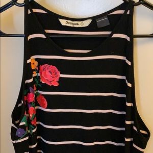 Desigual Striped Floral Maxi Dress